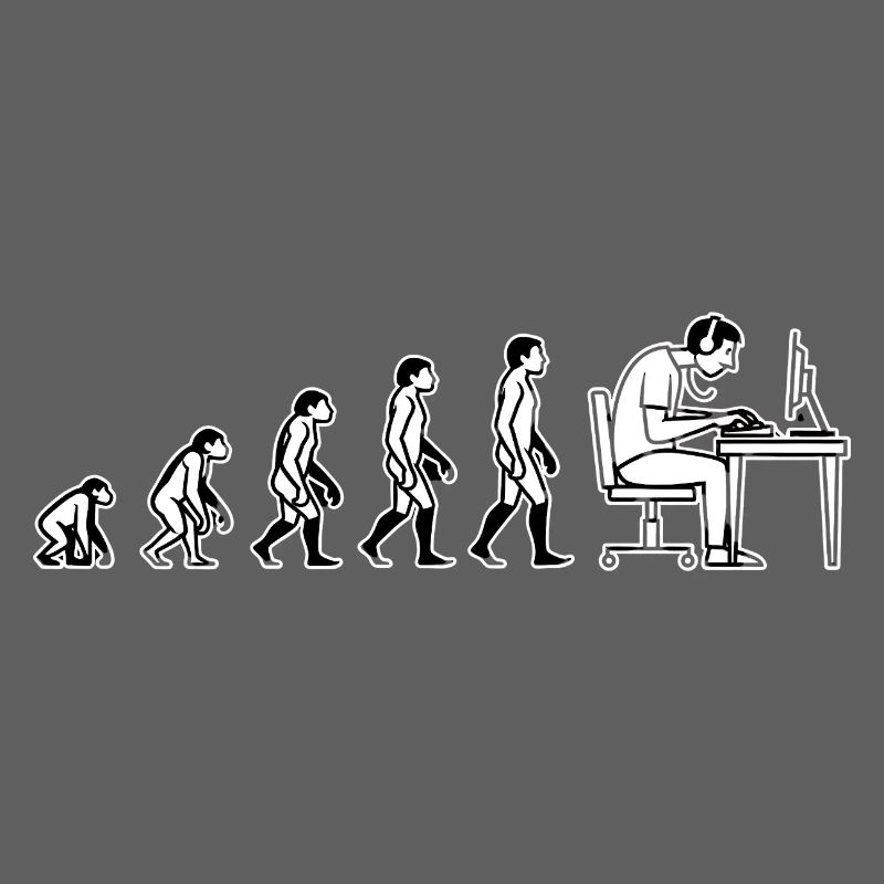 Evolution endet am Computer – Humor Design