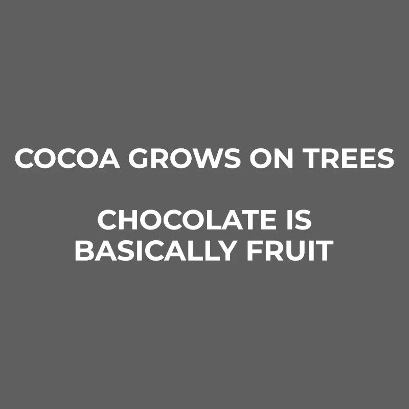 When cocoa grows on trees, chocolate is fruit