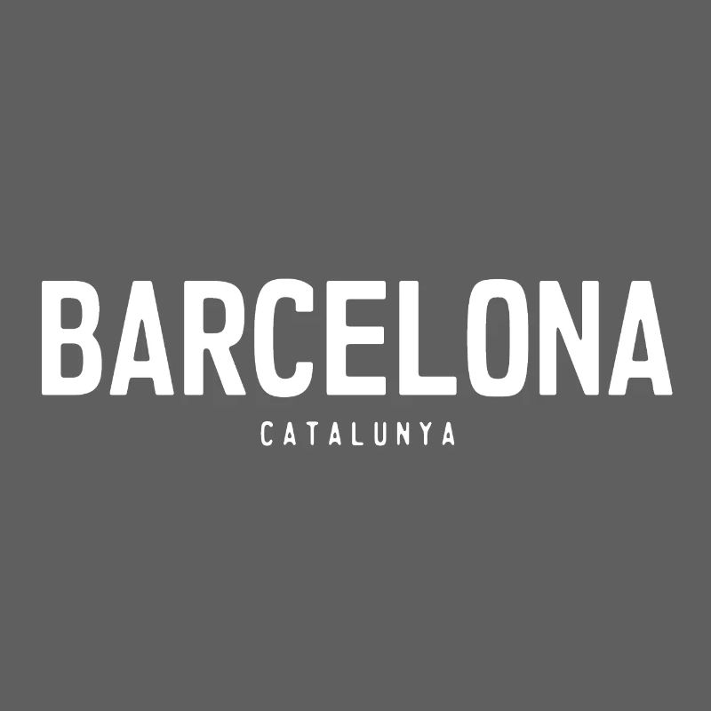 Emblème typographique en gras de Barcelone