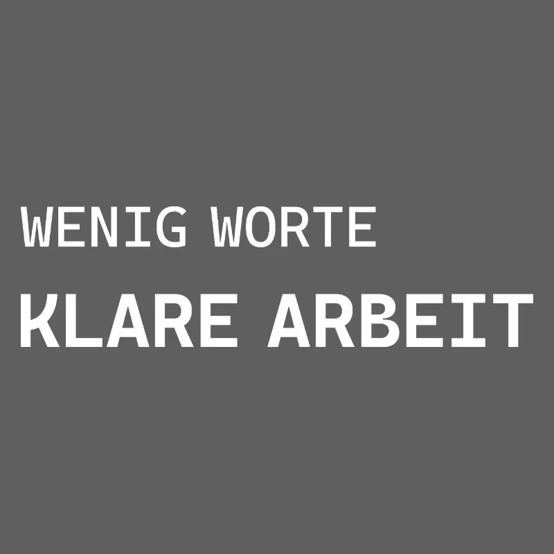 Quelques mots. Travail clair.