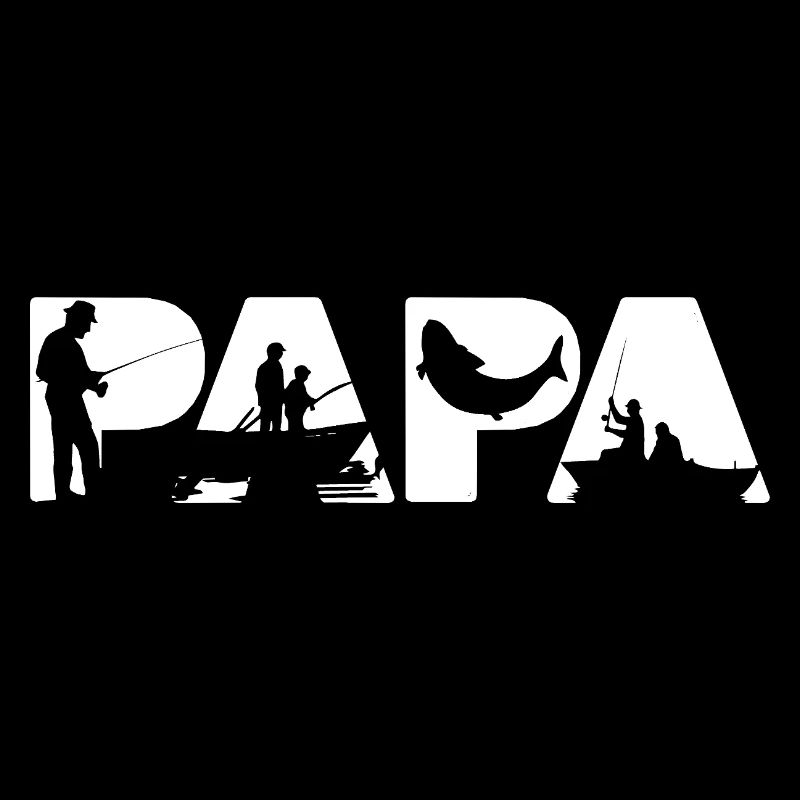 Papa pêcheur Papa Pêcheur Silhouette du bateau de pêche