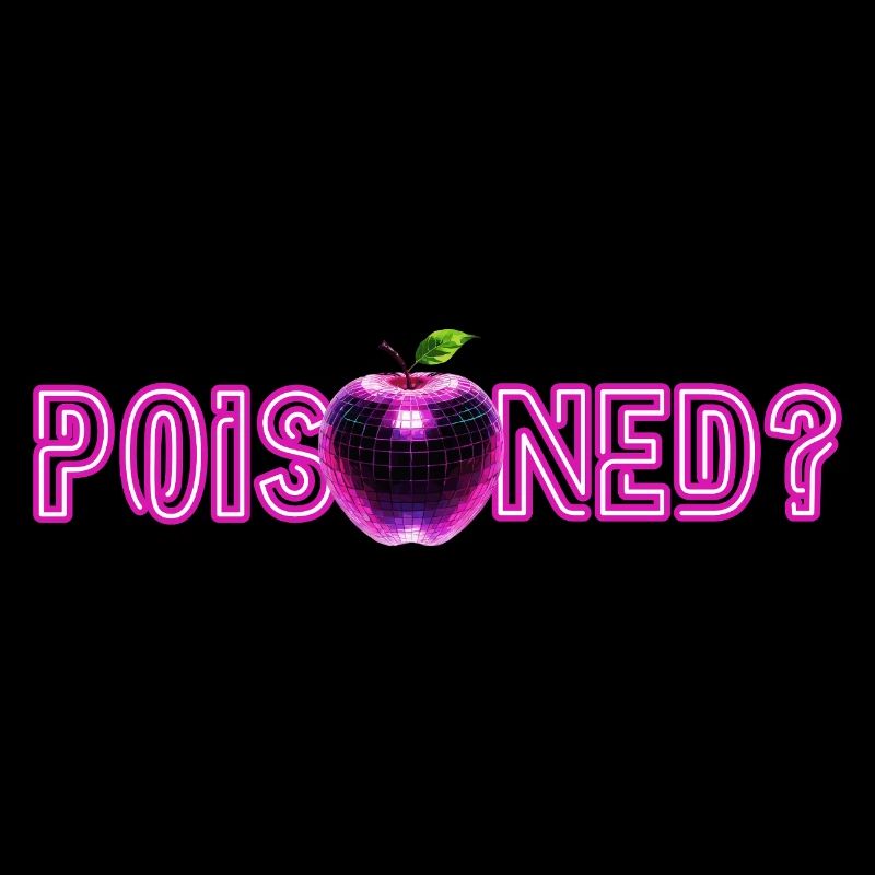 Neon-Apple mit Glitzer-Effekt 