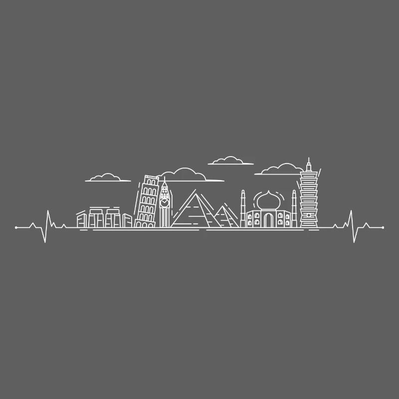 Heartbeat skyline landmarks