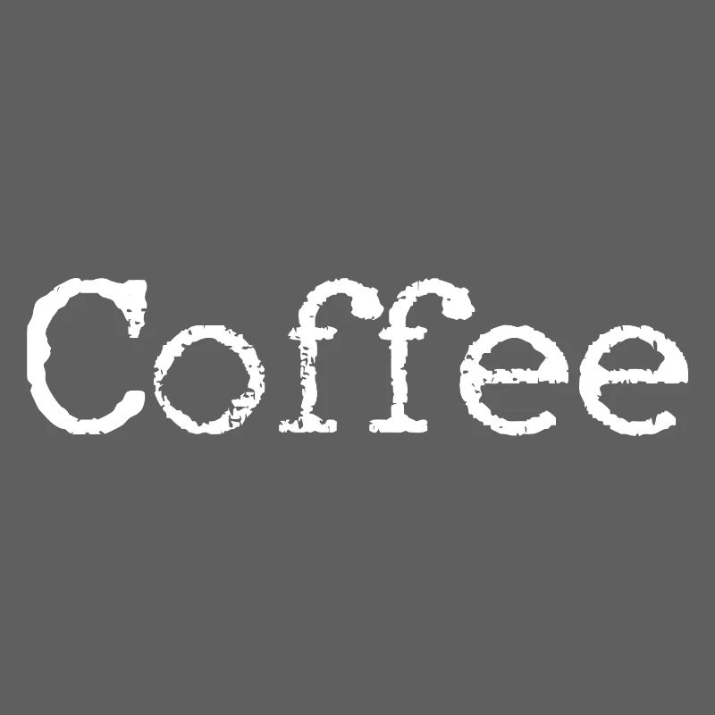 Coffee Scribble White on Black