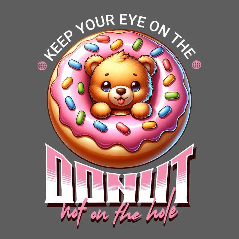 Donut bear motif with icing