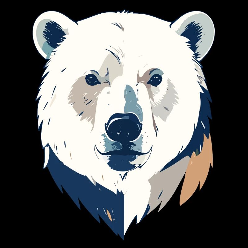 Polar Bear Polar Bear Head Drawing Head Design Motif