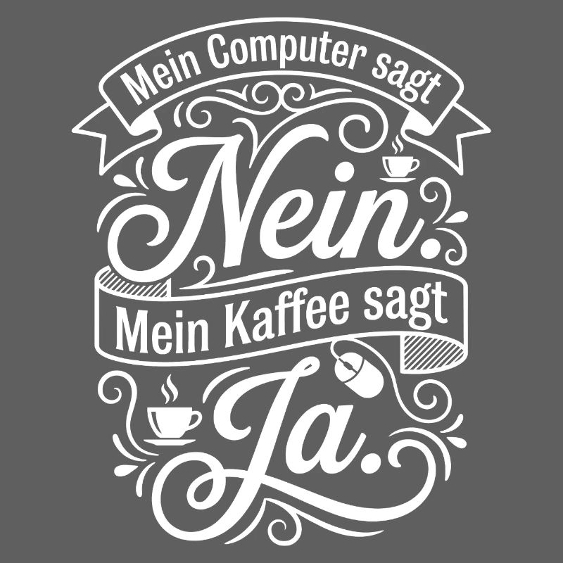 Kaffee gegen Computer Zitat