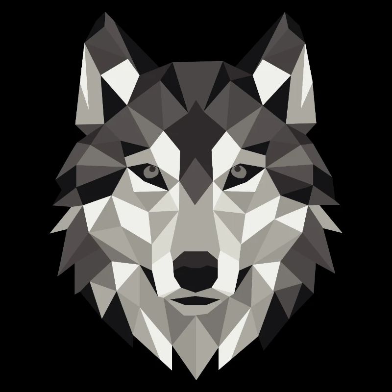 Wolf Head Lowpoly Geometry
