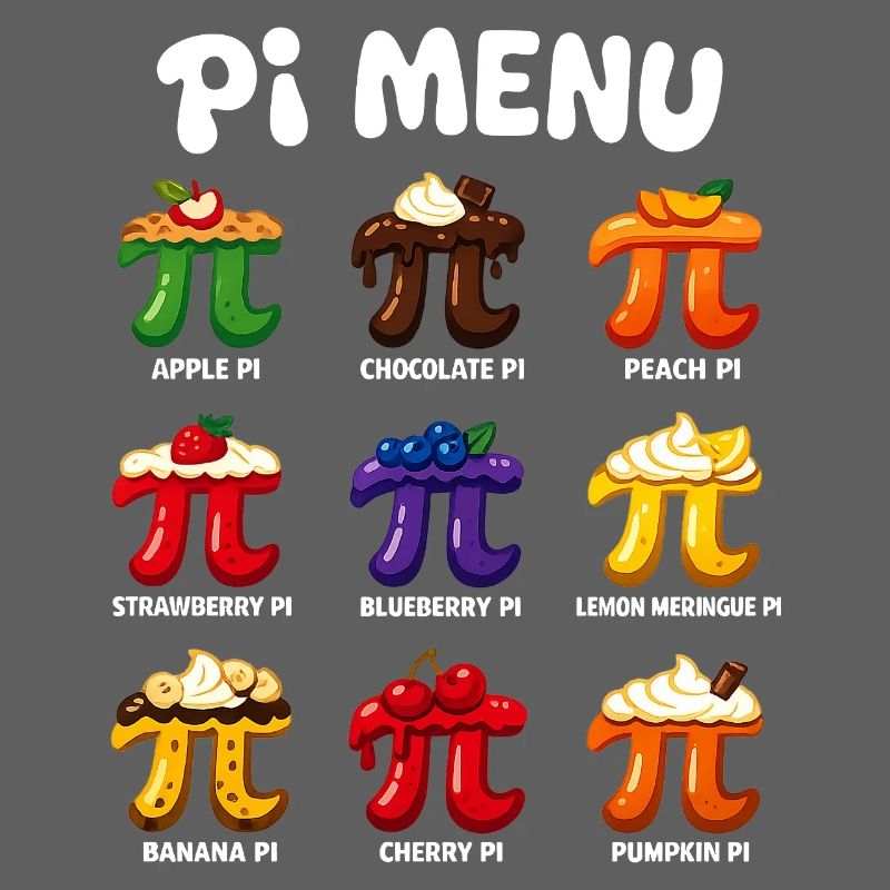 Pi Menu Mathe Pi Day Kuchen Design