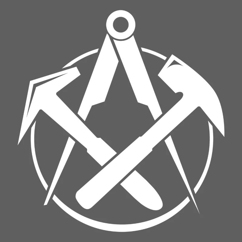 Roofing Logo - White