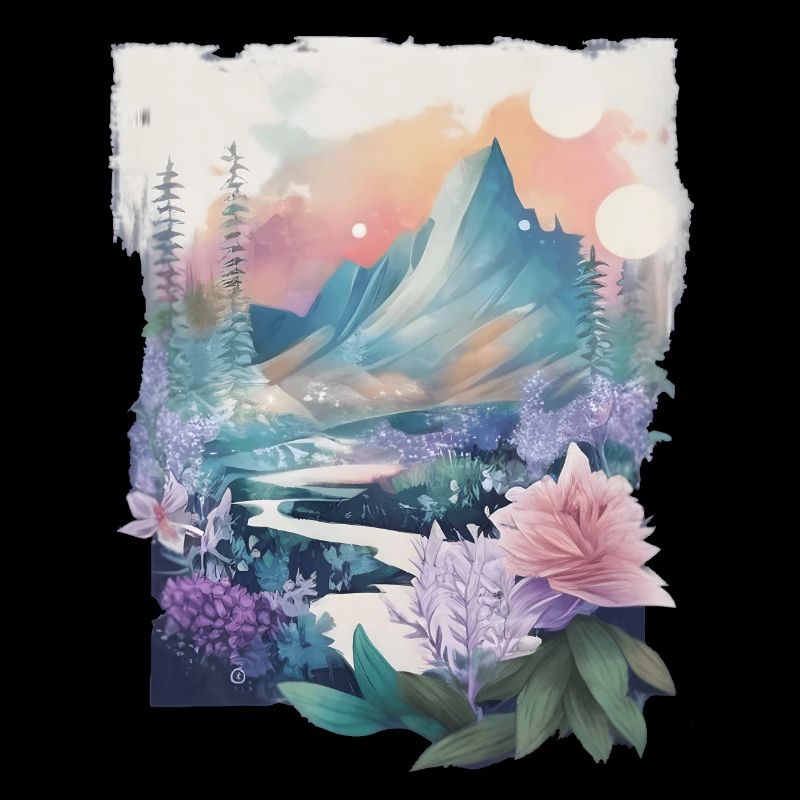 Paysage fleuri