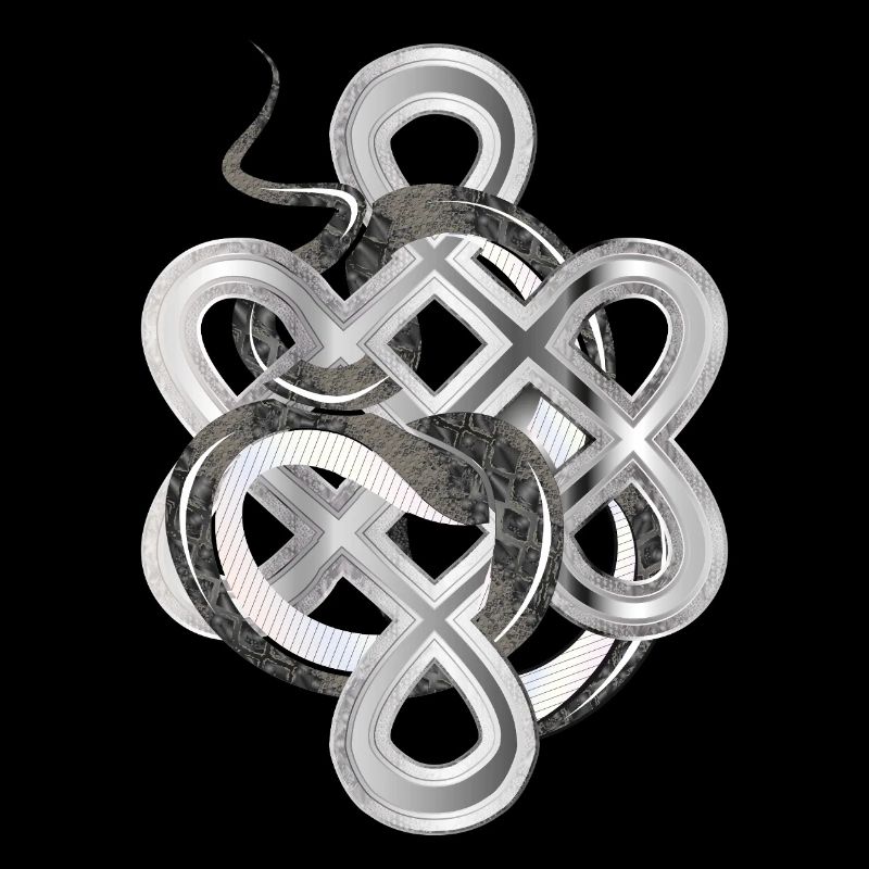 Schlangen-Knoten in Silberoptik – mystisch & edel
