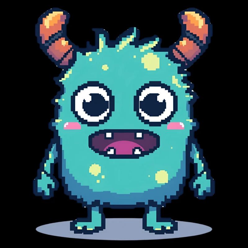 8 bits mignon pixel monstre style rétro des années 90