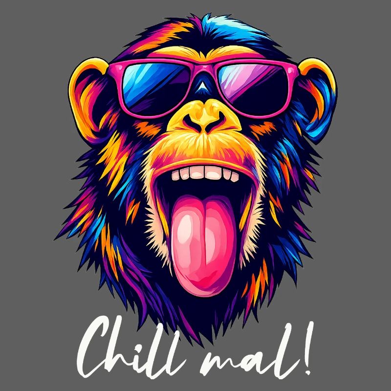Chill Times Cool Pop Art Style Monkey
