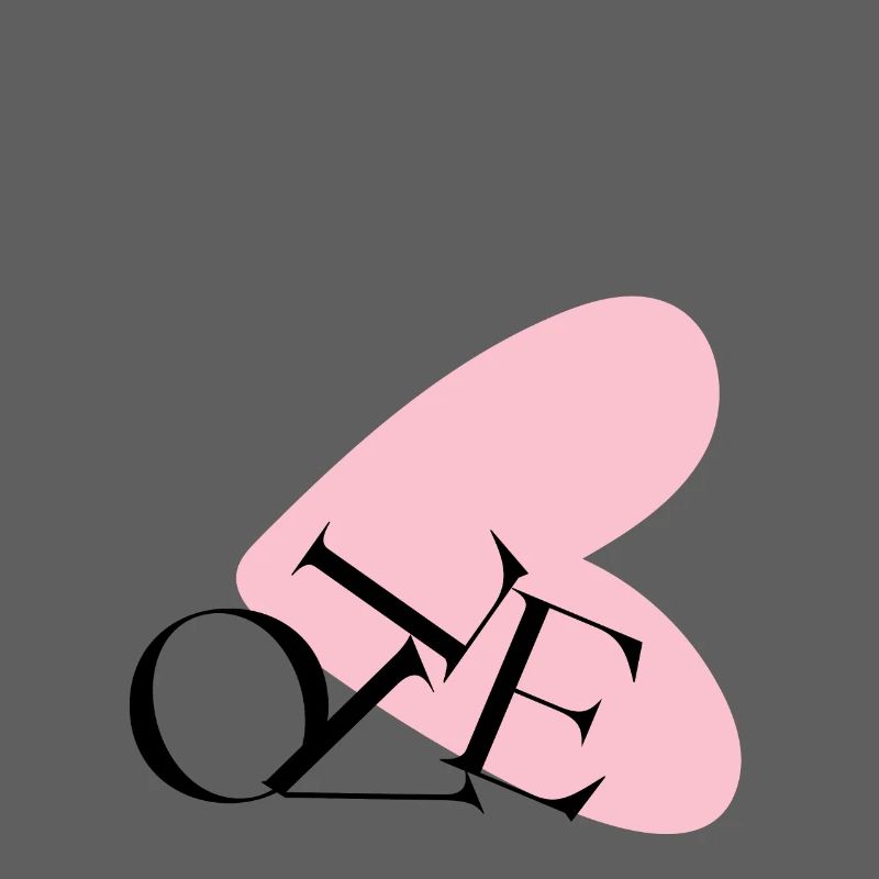 Abstract Heart Typography NE