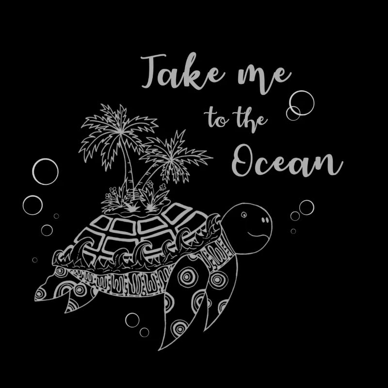 Slogan « Emmenez-moi à l’océan » - Turtle Island