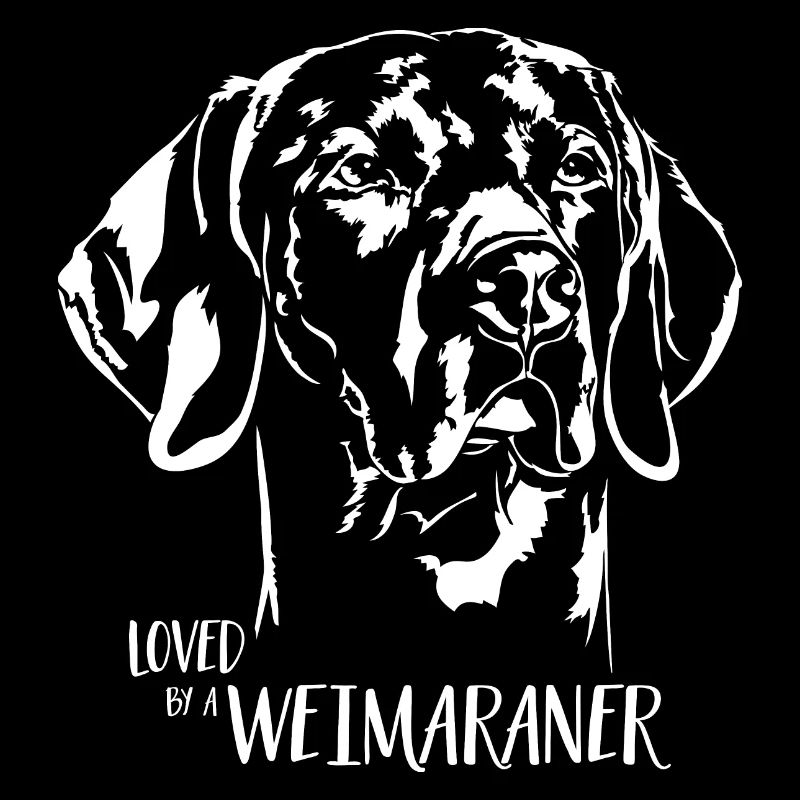 Aimé par un Weimaraner Hundespruch Hunde Wilsigns
