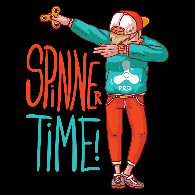 Spinner boy with cap makes the dub move