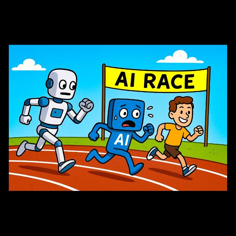 IA course course dessin animé