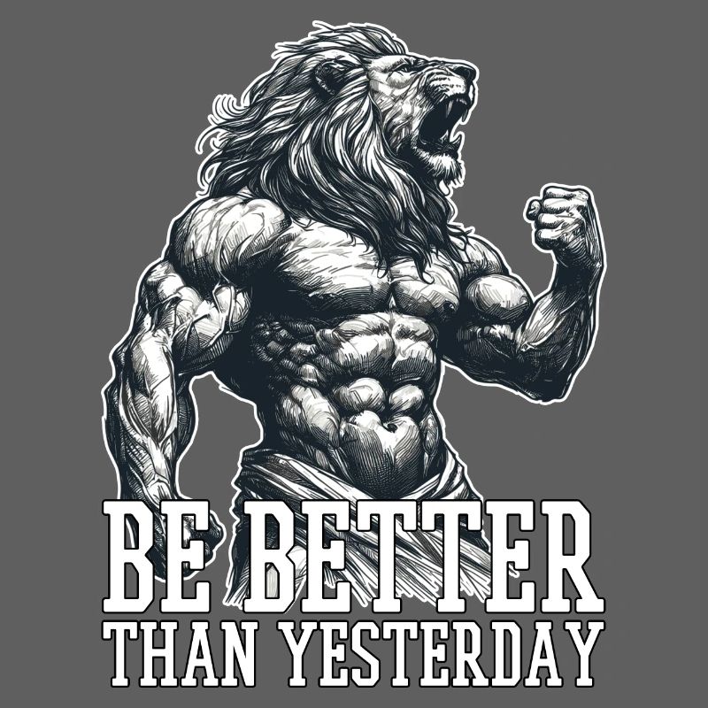 Sei besser als gestern Löwe Motivation Geschenk