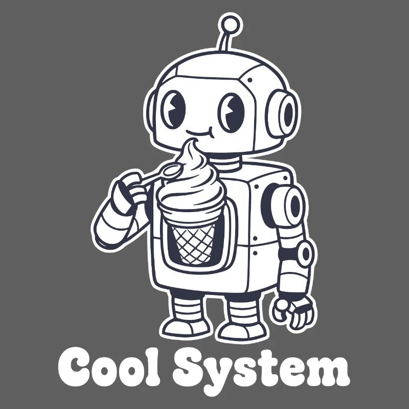 Robot avec une glace