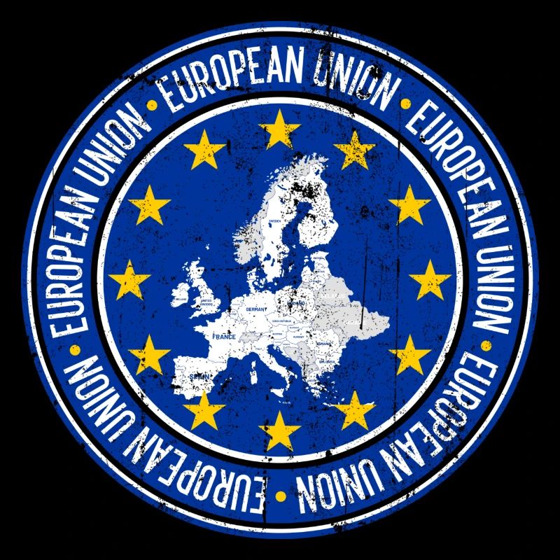 EU Map Circle Stars Emblem