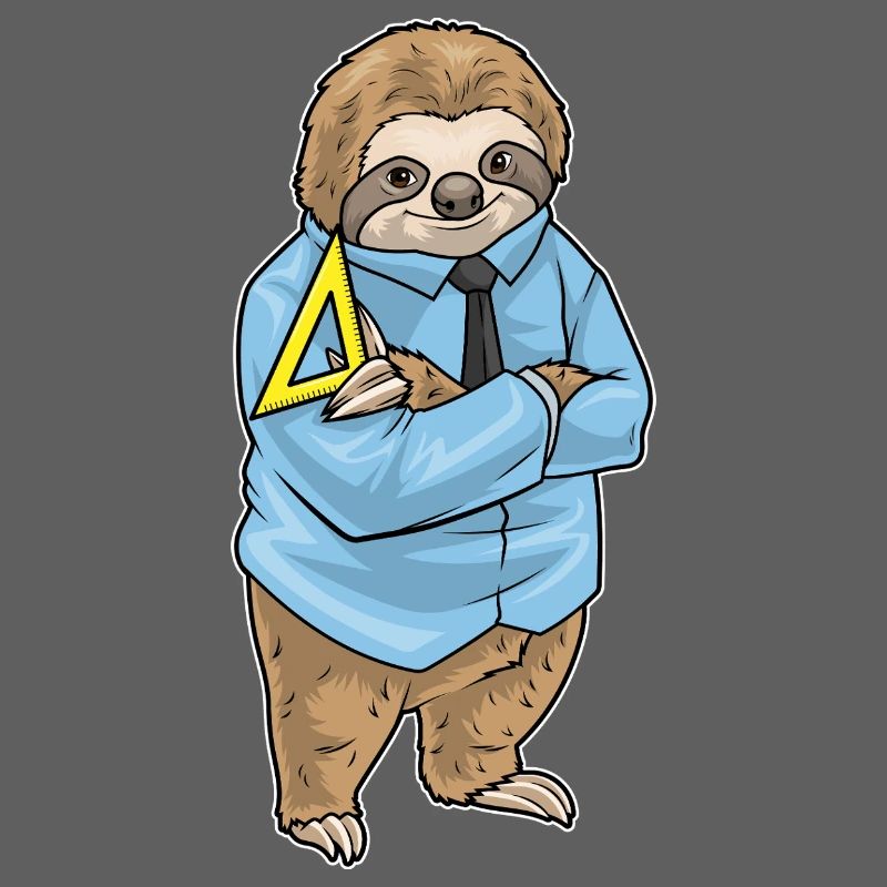 Sloth Math Teacher Triangle