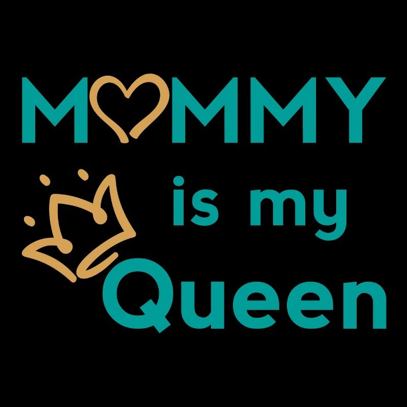 Mama Queen Design with Crown and Heart