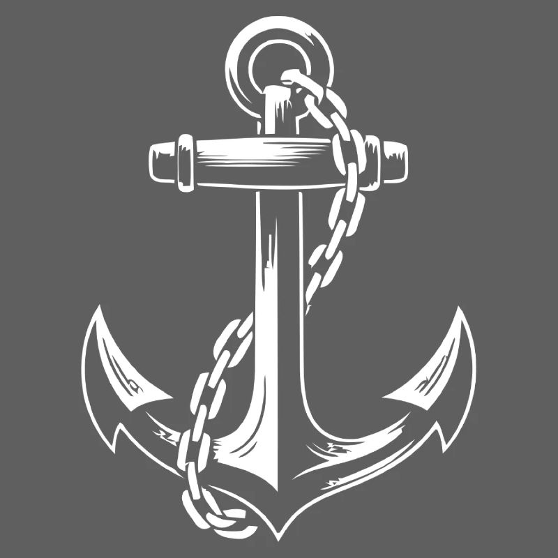 Robuster Schiffsanker mit Kette