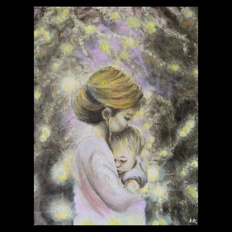 Ätherische Nacht Mutter und Kind