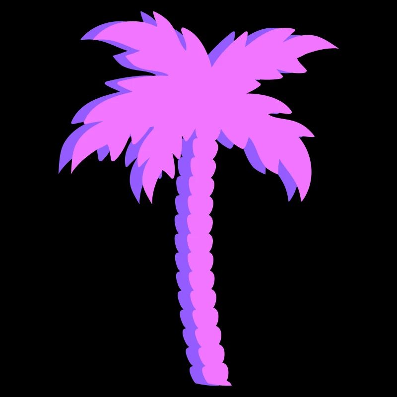 Purple Palm Trees Gradient