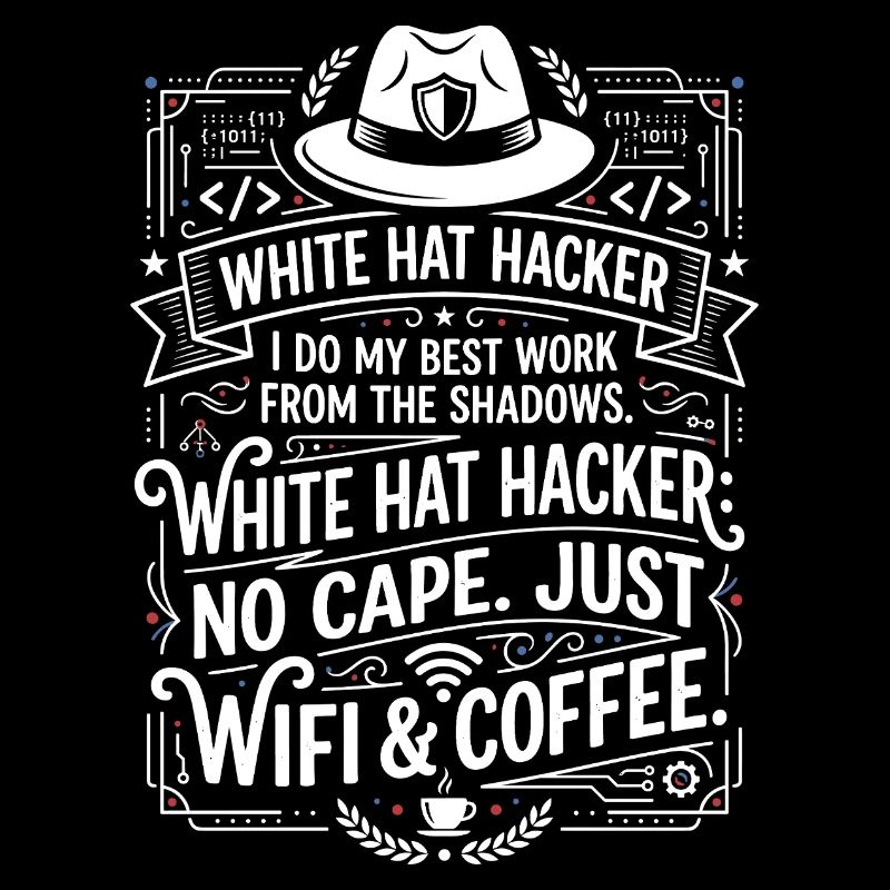 White Hat Hacker Wifi And Coffee