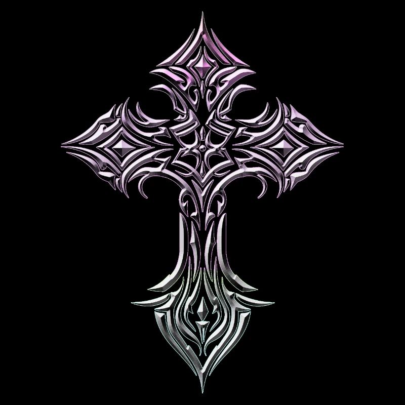 Iridescent Cross Glyph