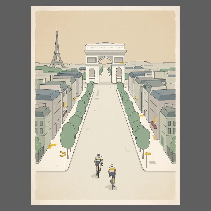 Arrivée à Paris — Souvenir du cyclisme
