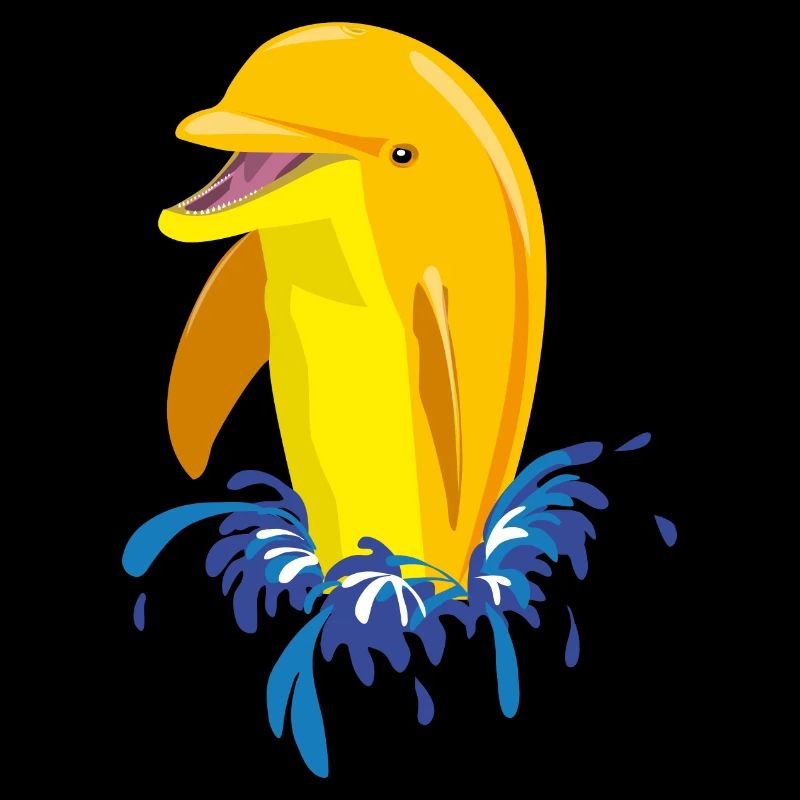 Dolphin yellow splashes