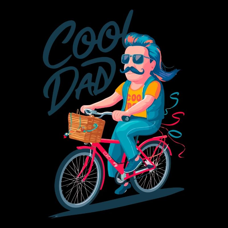 Cool papa cyclisme illustration