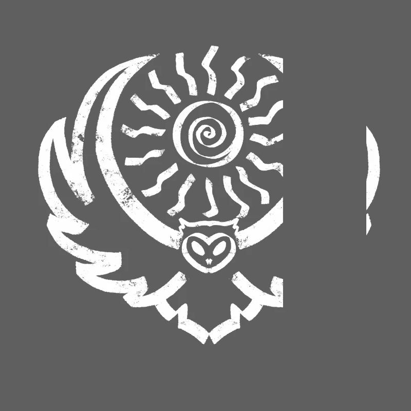 Weiße Eule und Sonne