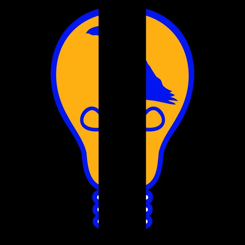 Bird sitting in light bulb lamp raven parrot crow