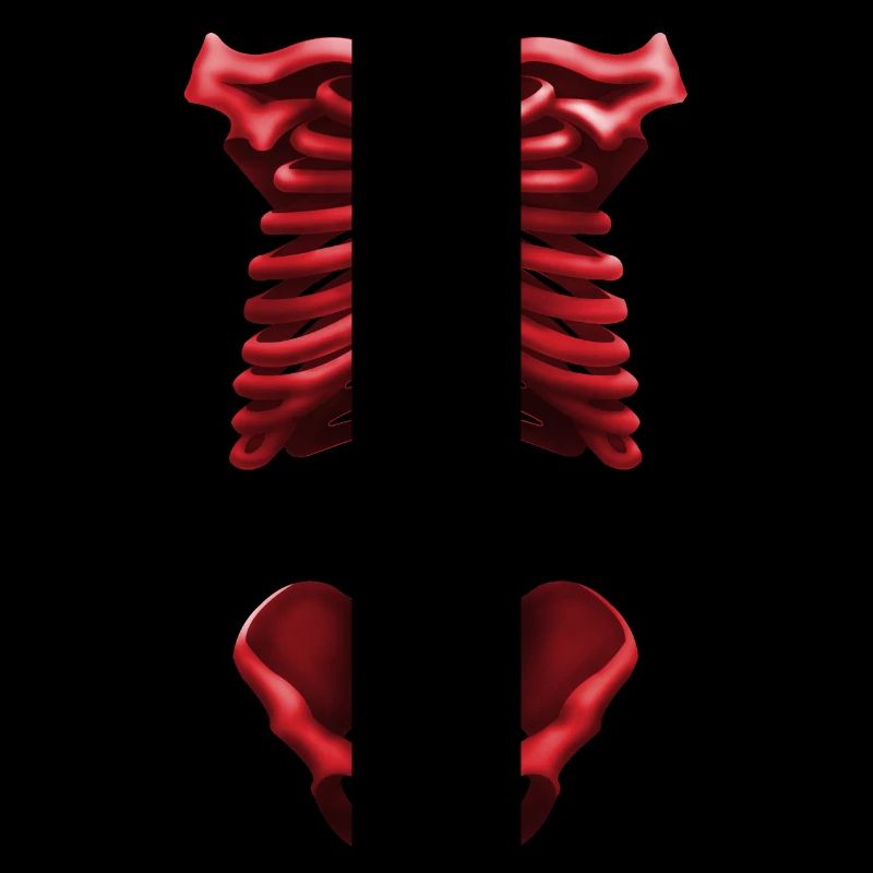 Skelett Körper Blutrot