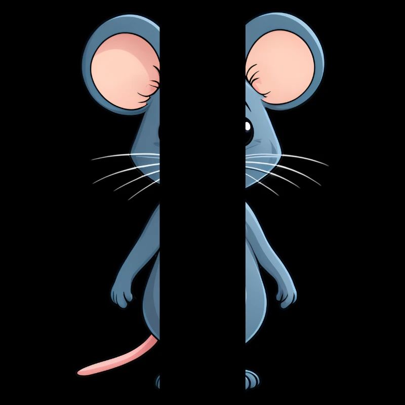 Cute Little Comic Style Mouse Mice