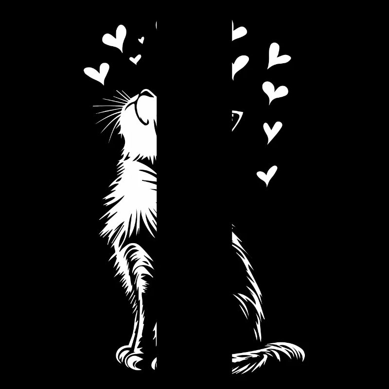 Chats mignons coeurs de chat