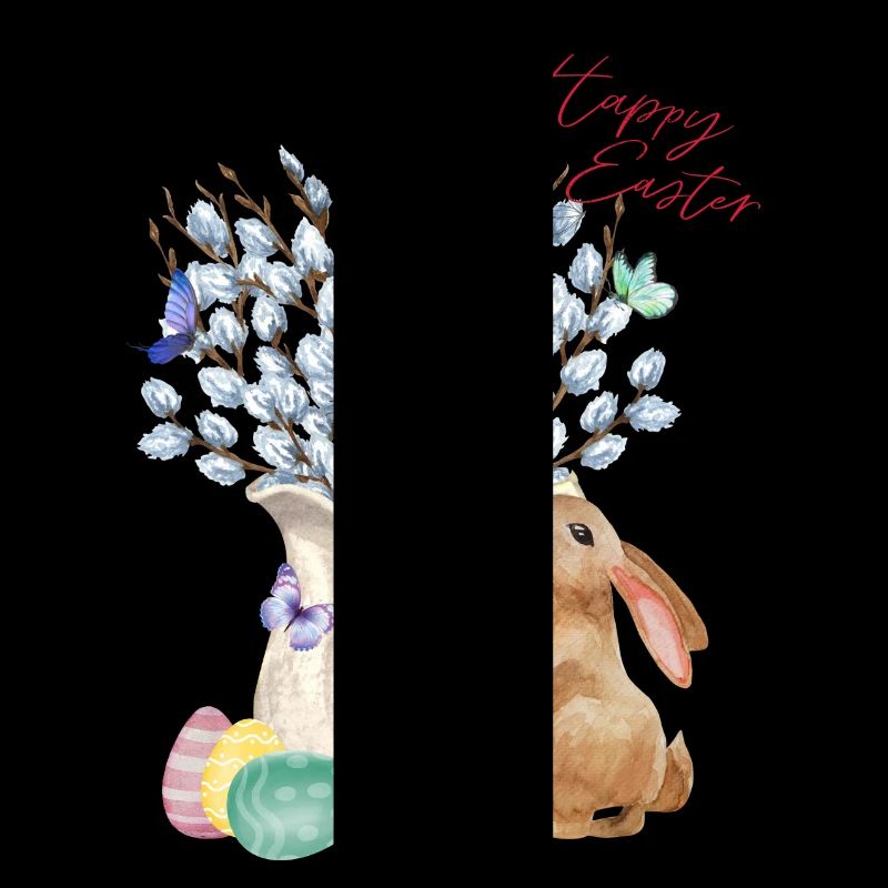 Happy Easter - Willow with Easter Eggs
