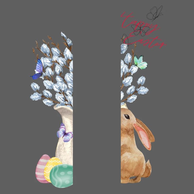 Happy Easter - Weidekätzchen mit Ostereier