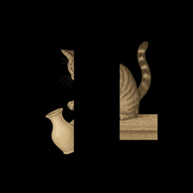 Cat logic: If it's right, it can also fall