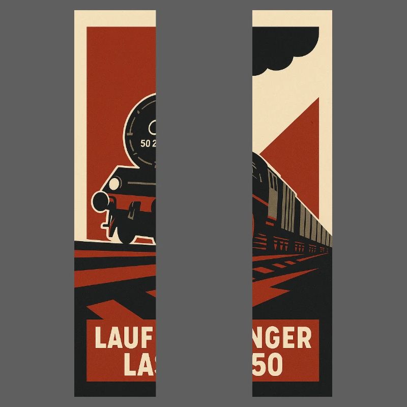 Railway Run on Long Load Freight Train