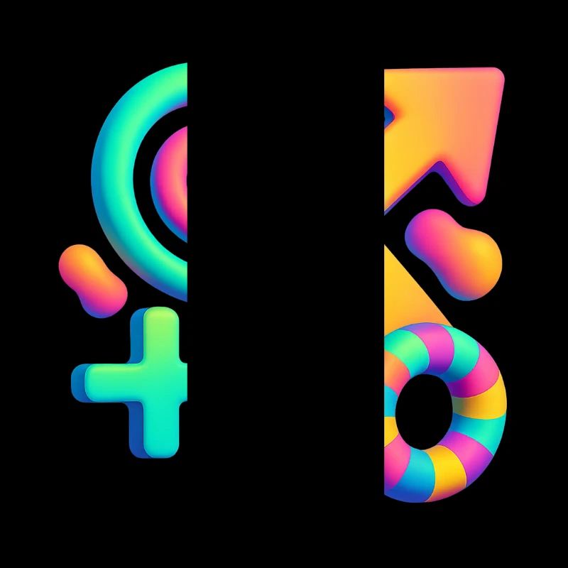 Neon Dreams – 3D Abstract Shapes Explosion