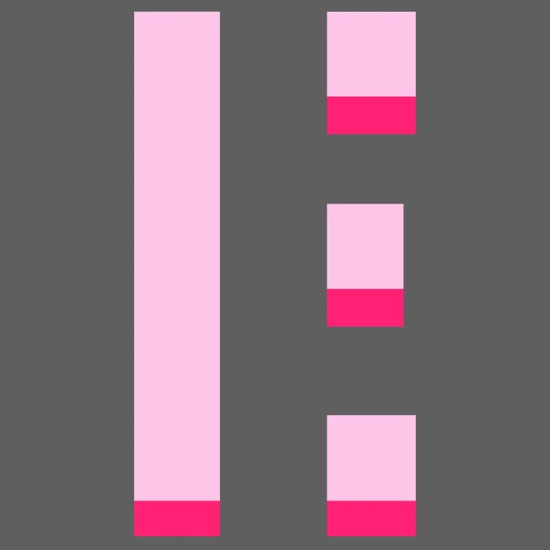 Pop und moderner rosa Buchstabe e