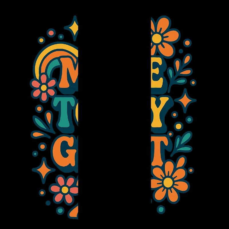 Make Today Great - Conception de fleurs rétro colorées