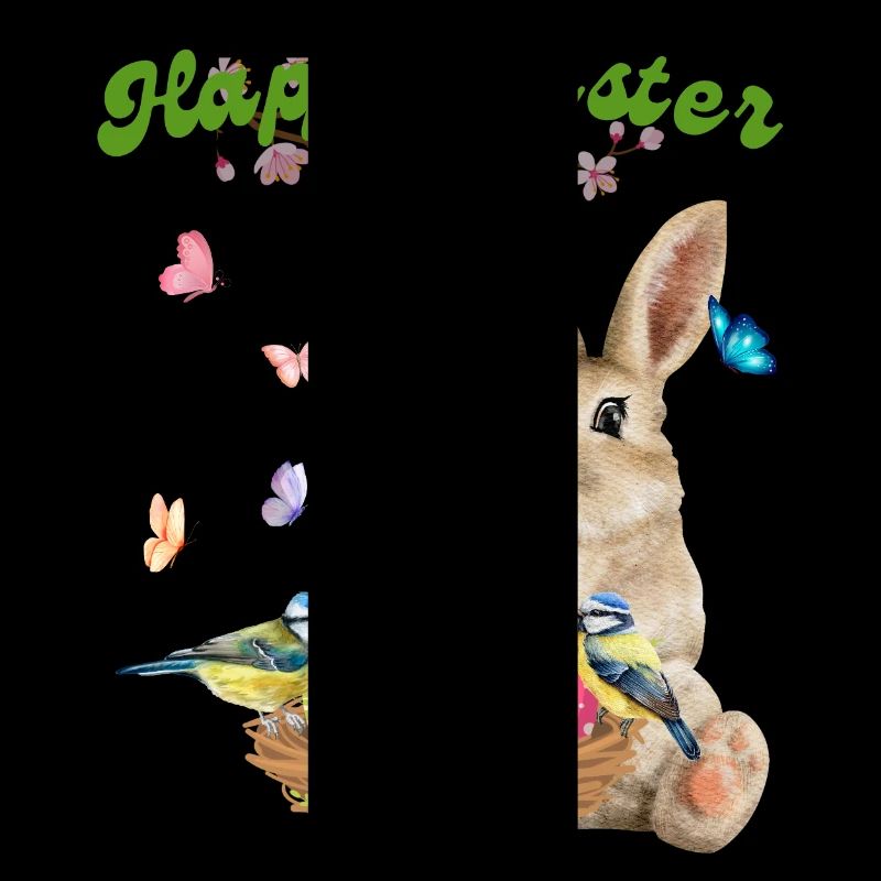 Happy Easter - Hase mit Osternest