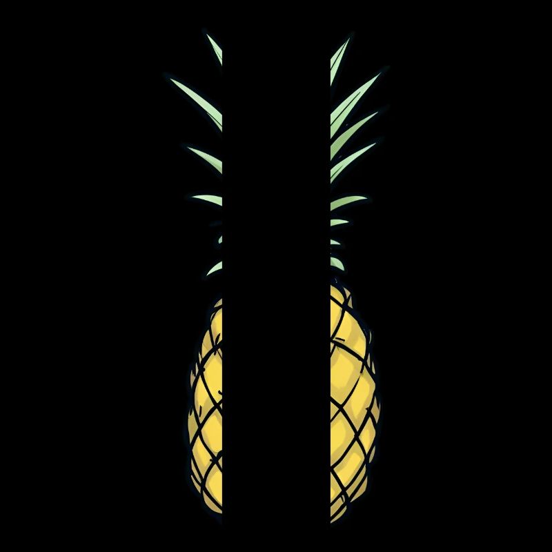 Ananas Comic Style Bunt Sommer
